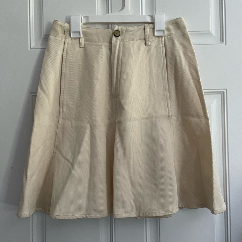 Alysi Crème A-Line‎ Mini Skirt Size 2